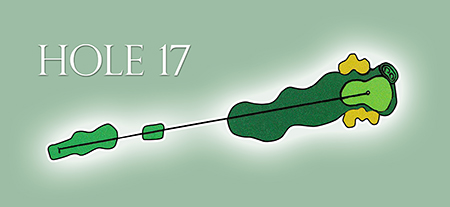 Map of Hole 17 at North Hills Country Club